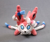 Sylveon - Fairy cat fox - Minky beanie plush