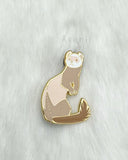 Light Sable Ferret - Hard Enamel Pin