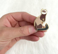 Dark Sable Ferret - Hard Enamel Pin