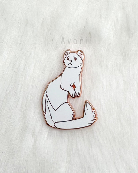 Albino Ferret - Hard Enamel Pin