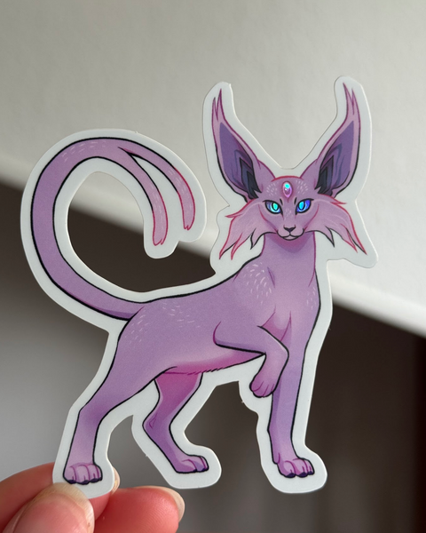 Holographic Espeon / Nekomata  - Vinyl Sticker