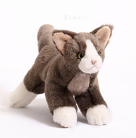 Tuxedo Cat - Handmade plush animal - realistic faux fur