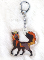 Royal Beasts: Fox - Red and Cross Foxes - Acrylic Charm - 2 inch double sided keychain