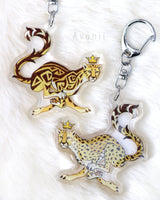 Royal Beasts: Cheetah -  Acrylic Charm - 2 inch double sided keychain