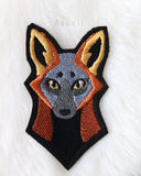 Cross Fox - Embroidered Iron-on Patch