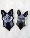 Silver Fox - Embroidered Iron-on Patch