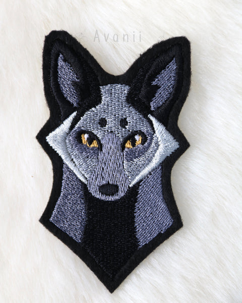 Silver Fox - Embroidered Iron-on Patch