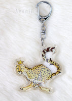 Royal Beasts: Cheetah -  Acrylic Charm - 2 inch double sided keychain