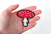 Amanita Mushroom / Fly Agaric - Embroidered Iron-on Patch