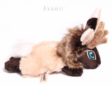 Siamese Jackalope / Horned Rabbit - small floppy - handmade plush animal
