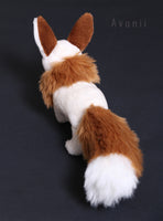 Cream and Cinnamon Foxling - handmade plush animal - minky miniature