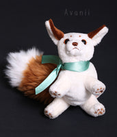 Mini Puppy Fox - handmade plush animal - minky miniature
