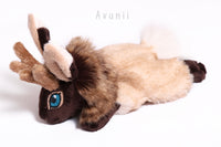 Siamese Jackalope / Horned Rabbit - small floppy - handmade plush animal