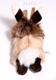 Siamese Jackalope / Horned Rabbit - small floppy - handmade plush animal