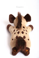 Hyena Bean Plush - small floppy - handmade plush animal