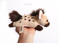 Hyena Bean Plush - small floppy - handmade plush animal
