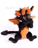 Halloween Demon / Devil - handmade fantasy plush - minky miniature