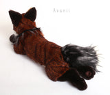 Large Fairy Tale Fox - Handmade plush animal - realistic faux fur