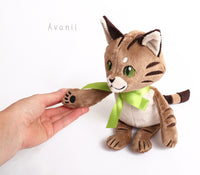 Scottish Wildcat Companion - handmade plush animal - minky miniature