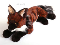 Large Fairy Tale Fox - Handmade plush animal - realistic faux fur