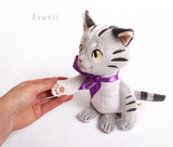 Munchkin Cat Companion - handmade plush animal - minky miniature