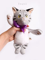 Munchkin Cat Companion - handmade plush animal - minky miniature