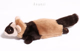 Masked Ferret - small floppy - handmade plush animal