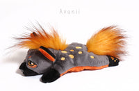 Ember Hyena - small bean plush - handmade plush animal