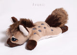 Mocha Hyena - small bean plush - handmade plush animal
