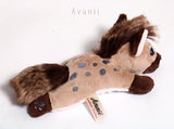 Mocha Hyena - small bean plush - handmade plush animal