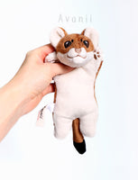 Stoat / Short-Tailed Weasel - small floppy - handmade plush animal