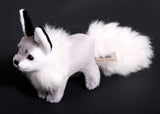 Winter Snow Foxling - handmade plush animal - minky miniature