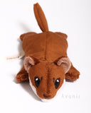 Least Weasel - small floppy - handmade plush animal