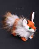 Russet Fall Foxling - handmade plush animal - minky miniature