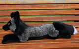 Medium Silver Fox - Handmade plush animal - realistic faux fur