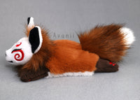 Red Fox - Masked Kitsune - handmade plush animal