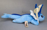 Vaporeon - blue water fox - Minky beanie plush
