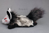Tundra Masked Kitsune - handmade plush animal
