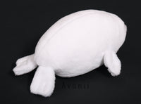 White Seal - handmade plush animal - minky miniature