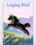 Leaping Wolf of Dawn - Hard Enamel Pin