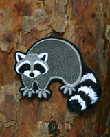 Raccoon - Embroidered Iron-on Patch