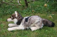 Timber Wolf - Large handmade plush animal - realistic faux fur