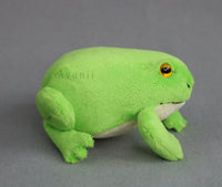 Big Green Toad / Frog - handmade plush animal - minky miniature
