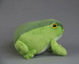 Big Mossy Green Toad / Frog - handmade minky plush animal