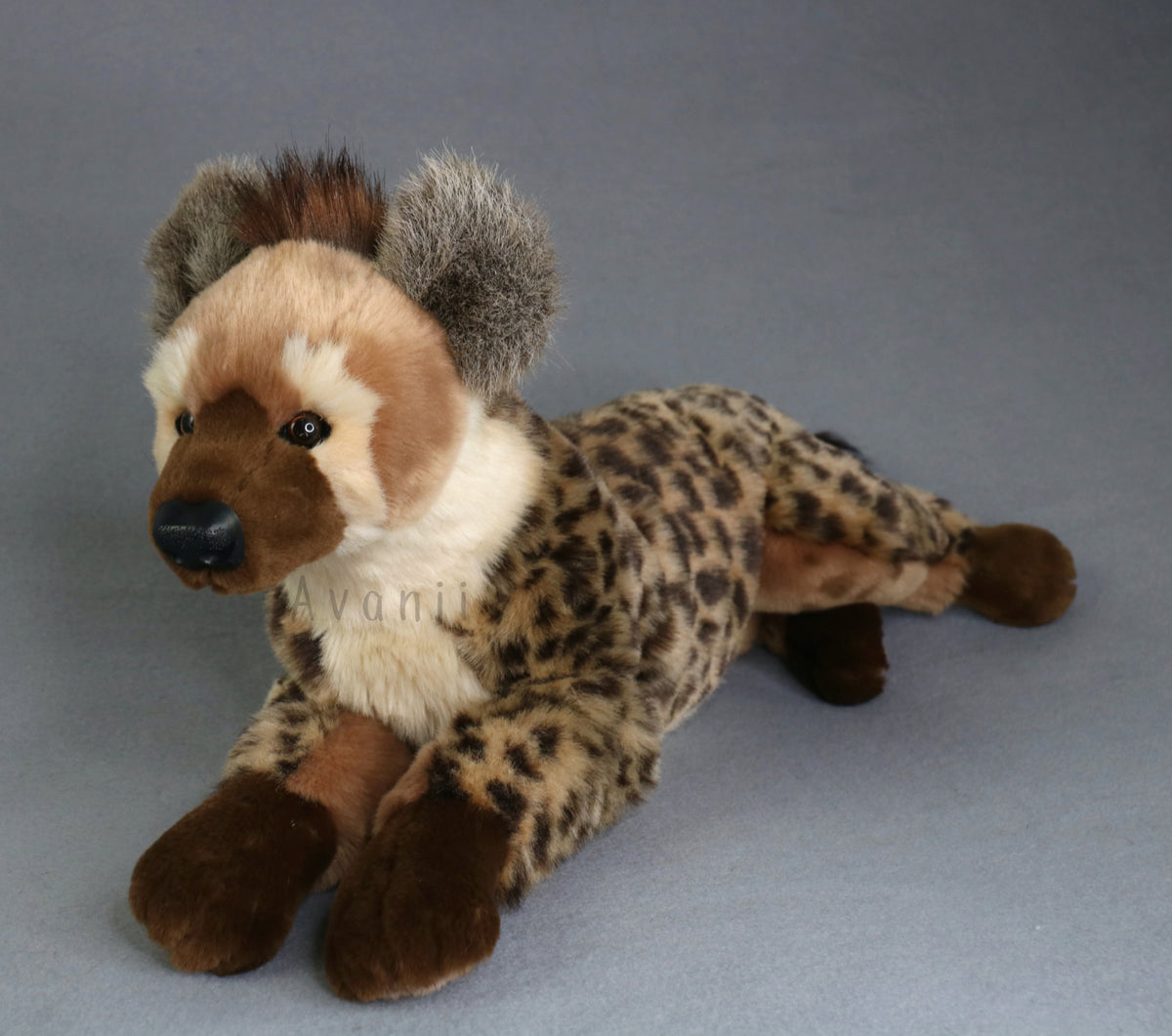 Spotted Hyena 2 - large handmade plush animal - realistic faux fur ...