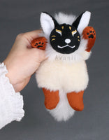 Autumn Masked Kitsune - handmade plush animal