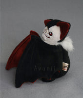 Black Vampire Bat - Handmade minky plush