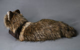 Tanuki - Large handmade plush animal - realistic faux fur