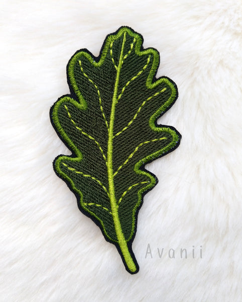 Oak Leaf - Embroidered Iron-on Patch