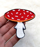 Amanita Mushroom / Fly Agaric - Embroidered Iron-on Patch